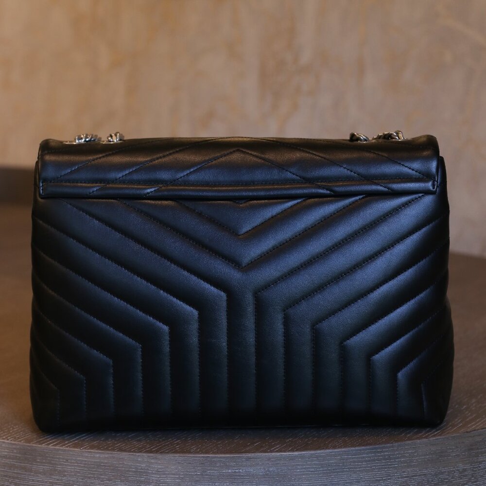 Black Large Loulou YSL Shoulder Bag in Quilted Leather - Picture 2 of 14